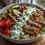Healthy Grilled Mediterranean Bowl