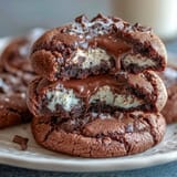 Dark chocolate vanilla cookies with rich cocoa and sweet white chocolate swirl.  