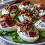 BLT Deviled Eggs Bacon