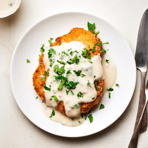 Fresh parsley garnish sits atop the Southern comfort food classic for added color.