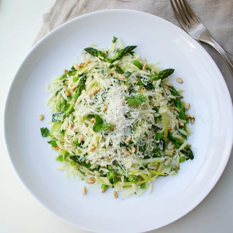Asparagus Lemon Orzo Salad