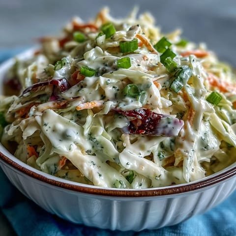 Crisp and creamy Best Cabbage Coleslaw, perfect side for summer barbecues.