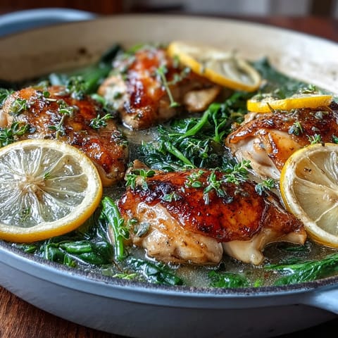 Creamy One-Pot Lemon Orzo with Chicken and Spinach, a bright and comforting spring dinner in a single skillet.