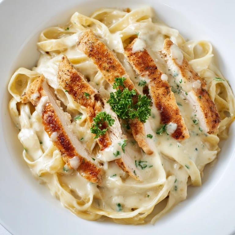 Sizzling Cajun Chicken Alfredo in a skillet, with golden pasta coated in rich sauce, ready for a hearty family meal.