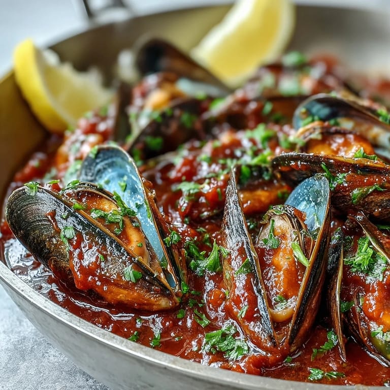 Savory Smoky Mussels Pomodoro, steamed open in smoky tomato broth for a quick Italian dinner.