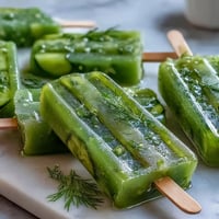 Vibrant green Pickle Juice Popsicles gleam, a cool TikTok trend treat.